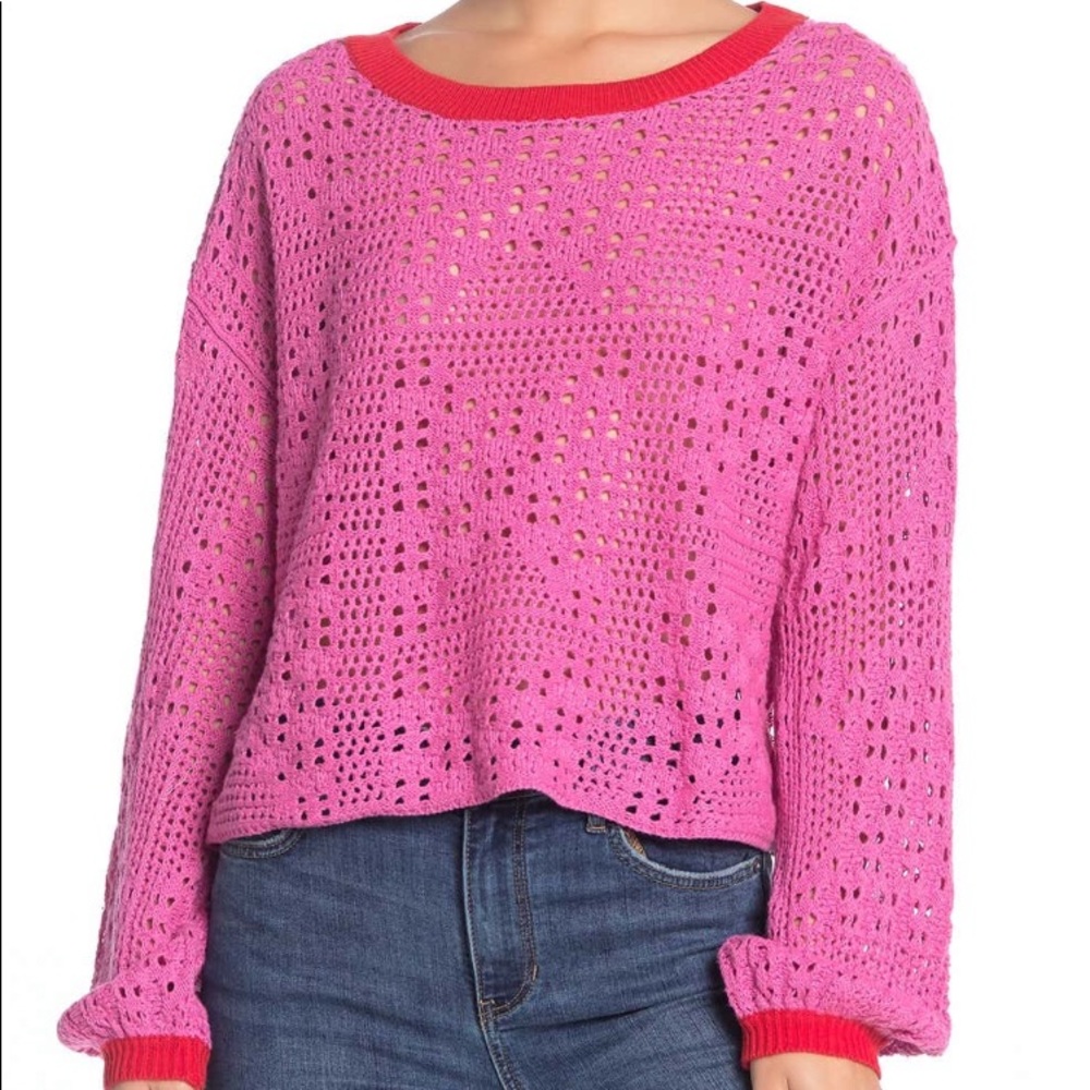 Free People Home Run crop sweater